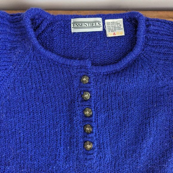 Royal Blue Knitted Sweater - Picture 2 of 3